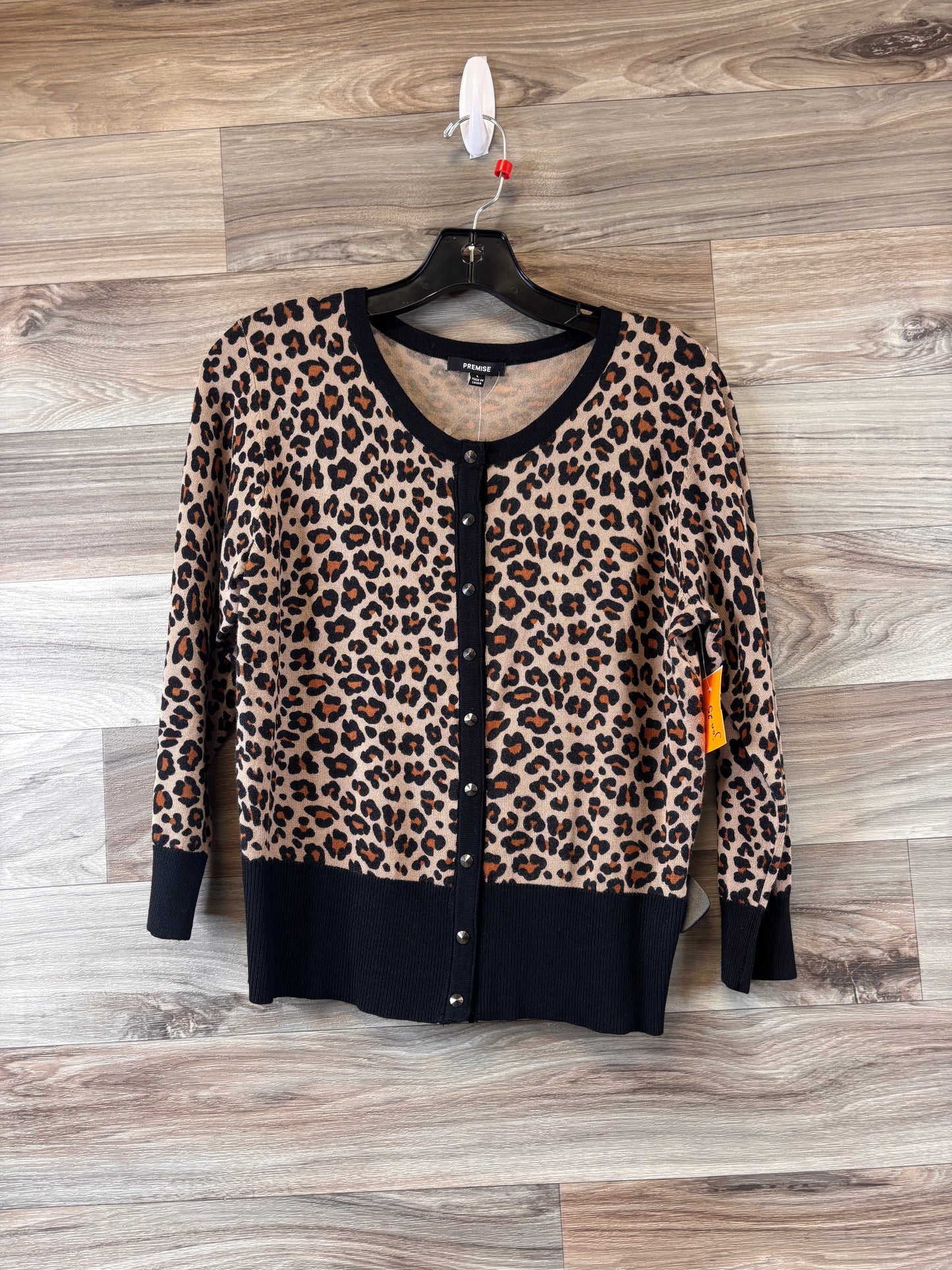 Cardigan By Premise In Animal Print, Size: L