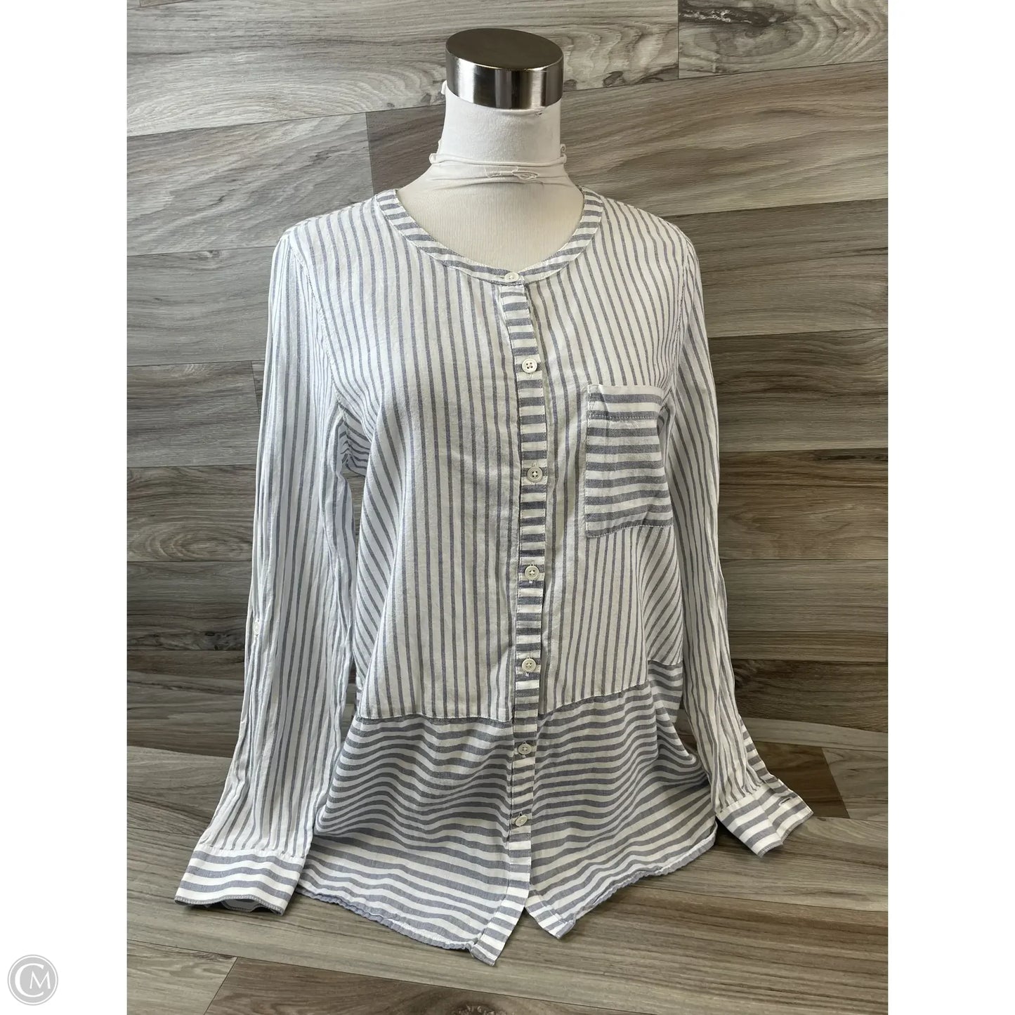 Top Long Sleeve Basic By J. Jill In Striped Pattern, Size: S