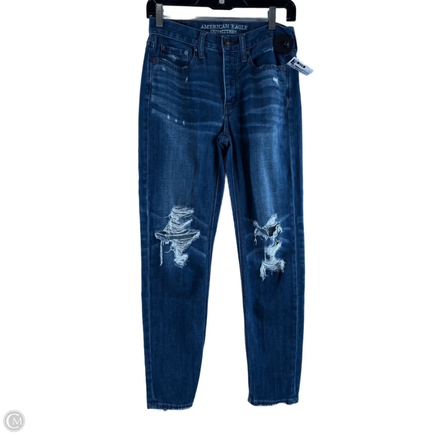 Jeans Skinny By American Eagle In Blue Denim, Size: 2