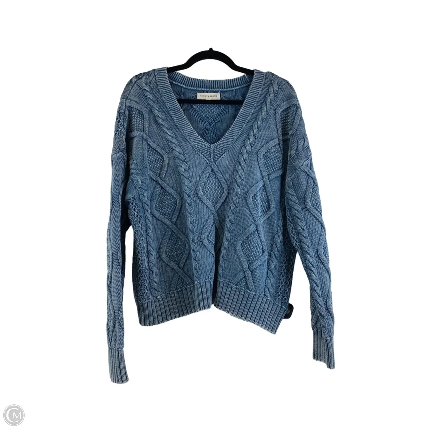 Sweater By Lucky Brand In Blue, Size: M