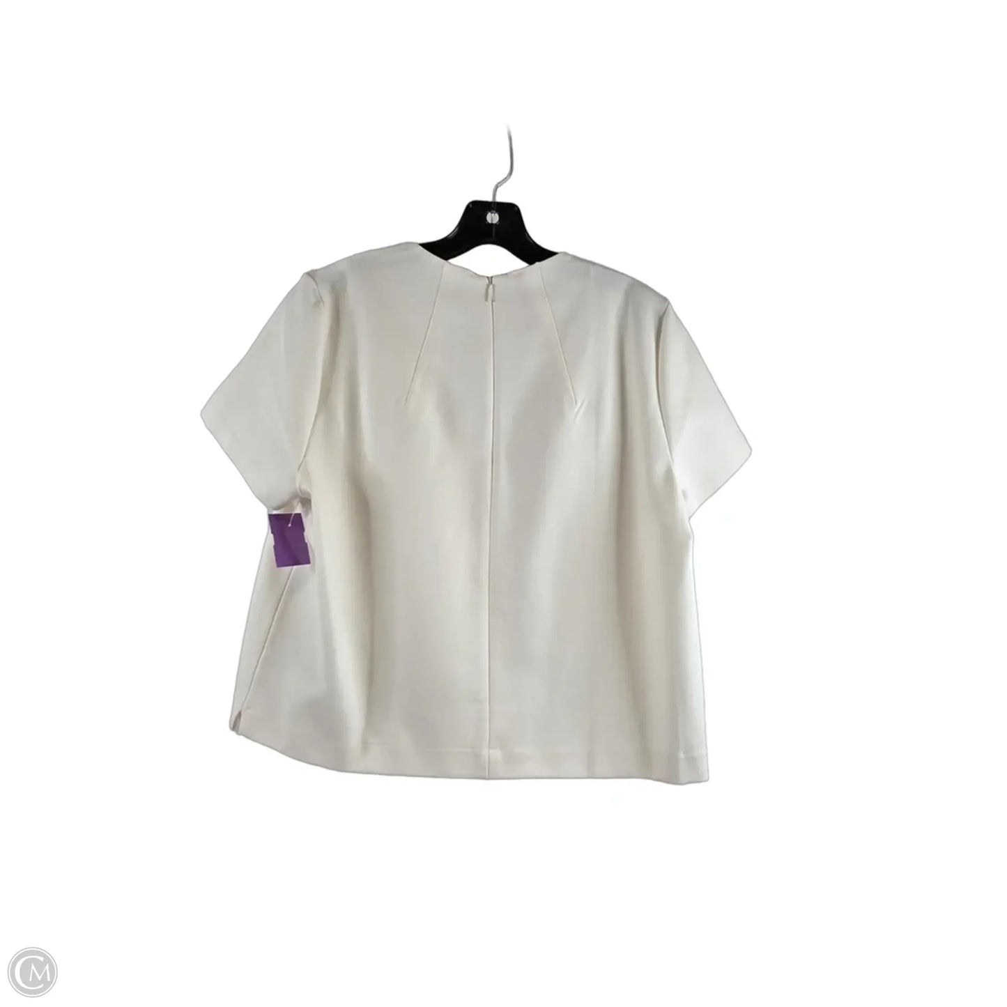 Top Short Sleeve By Spanx In Ivory, Size: L