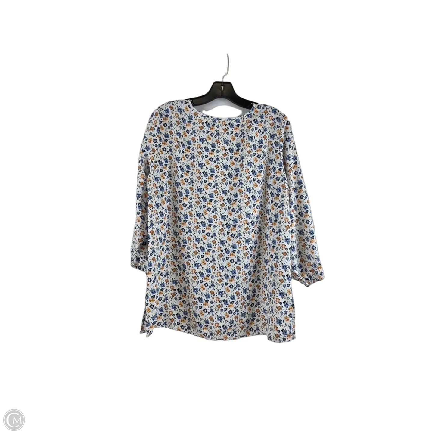 Top Short Sleeve By Mario Serrani In Blue & Brown, Size: M