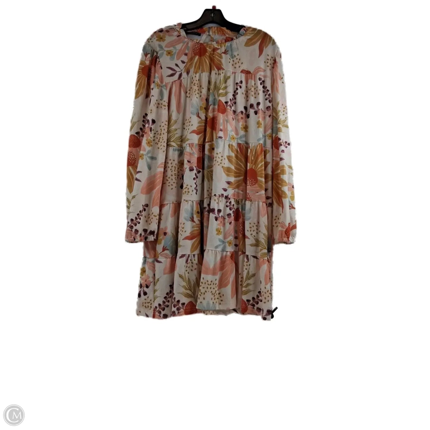 Dress Casual Midi By Clothes Mentor In Floral Print, Size: 1x