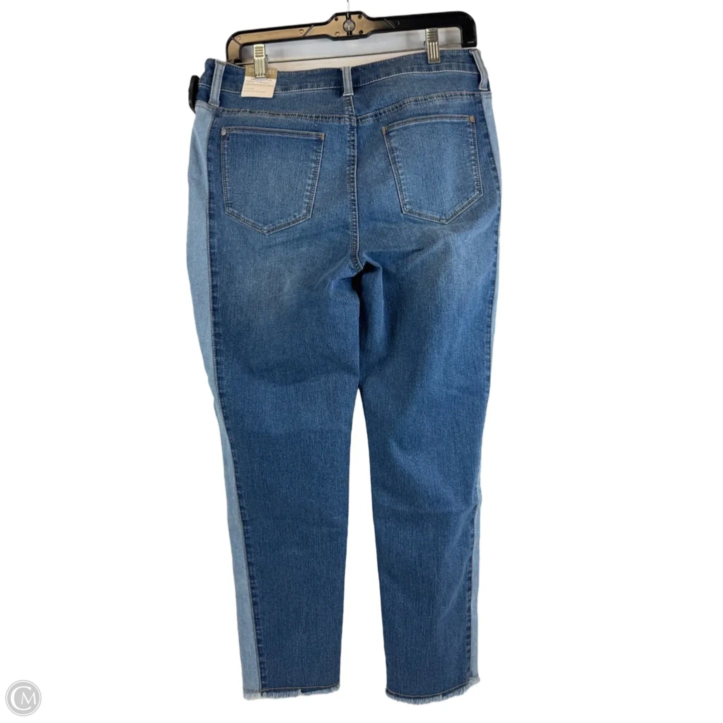 Jeans Straight By Chicos In Blue Denim, Size: 8