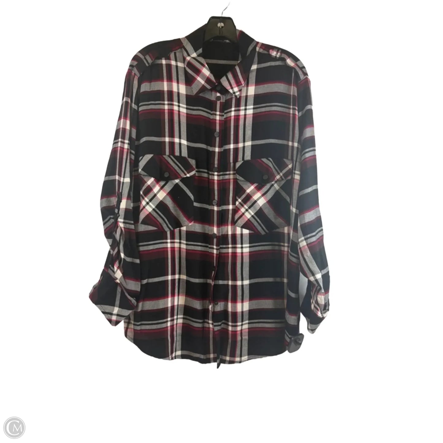 Top Long Sleeve By Sanctuary In Black & Red, Size: M