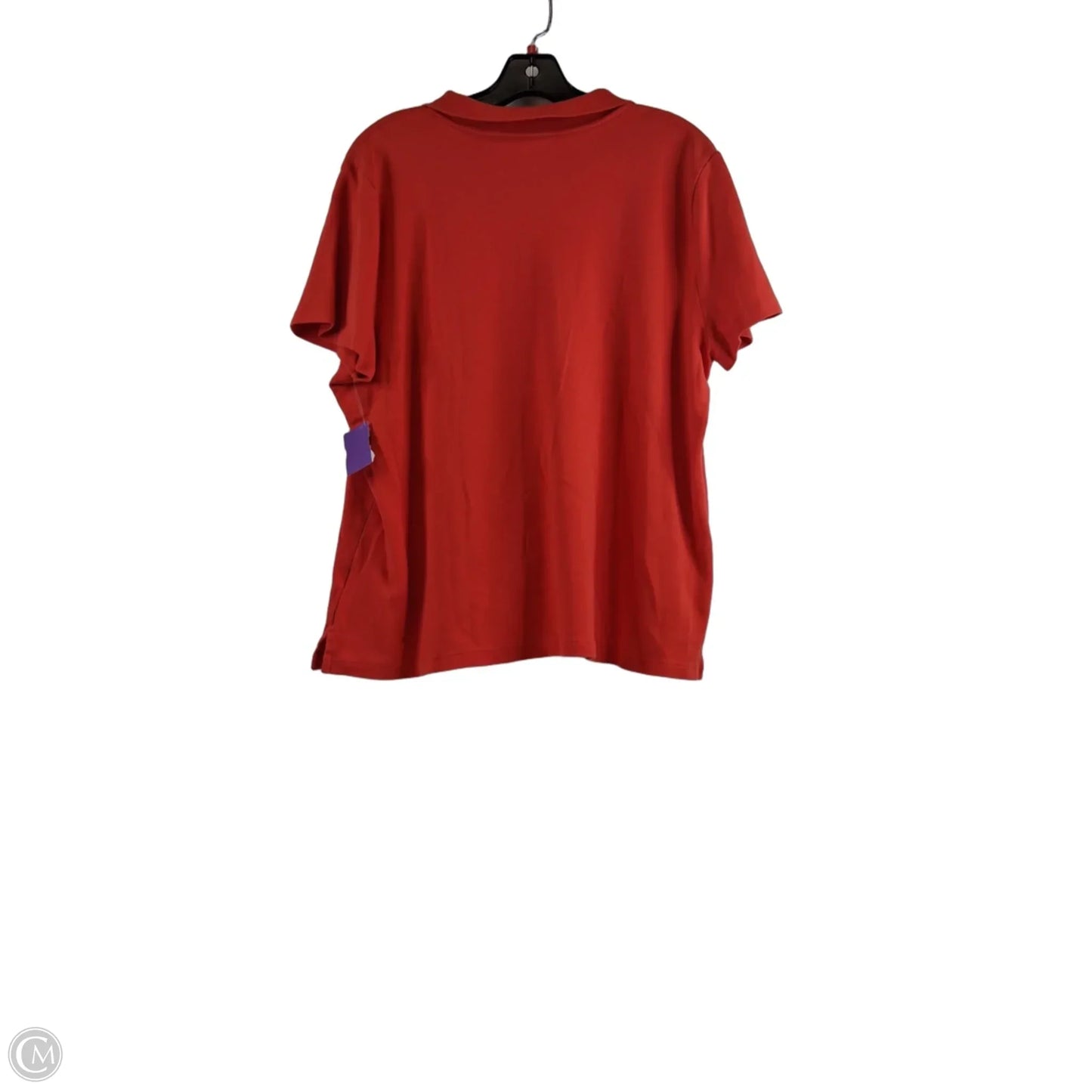 Top Short Sleeve By Studio Works In Orange, Size: Xl