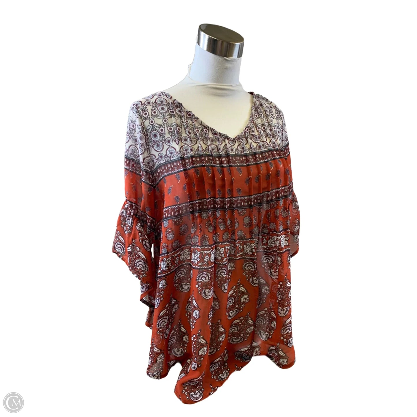 Top Short Sleeve By Style And Company In Orange, Size: Sp