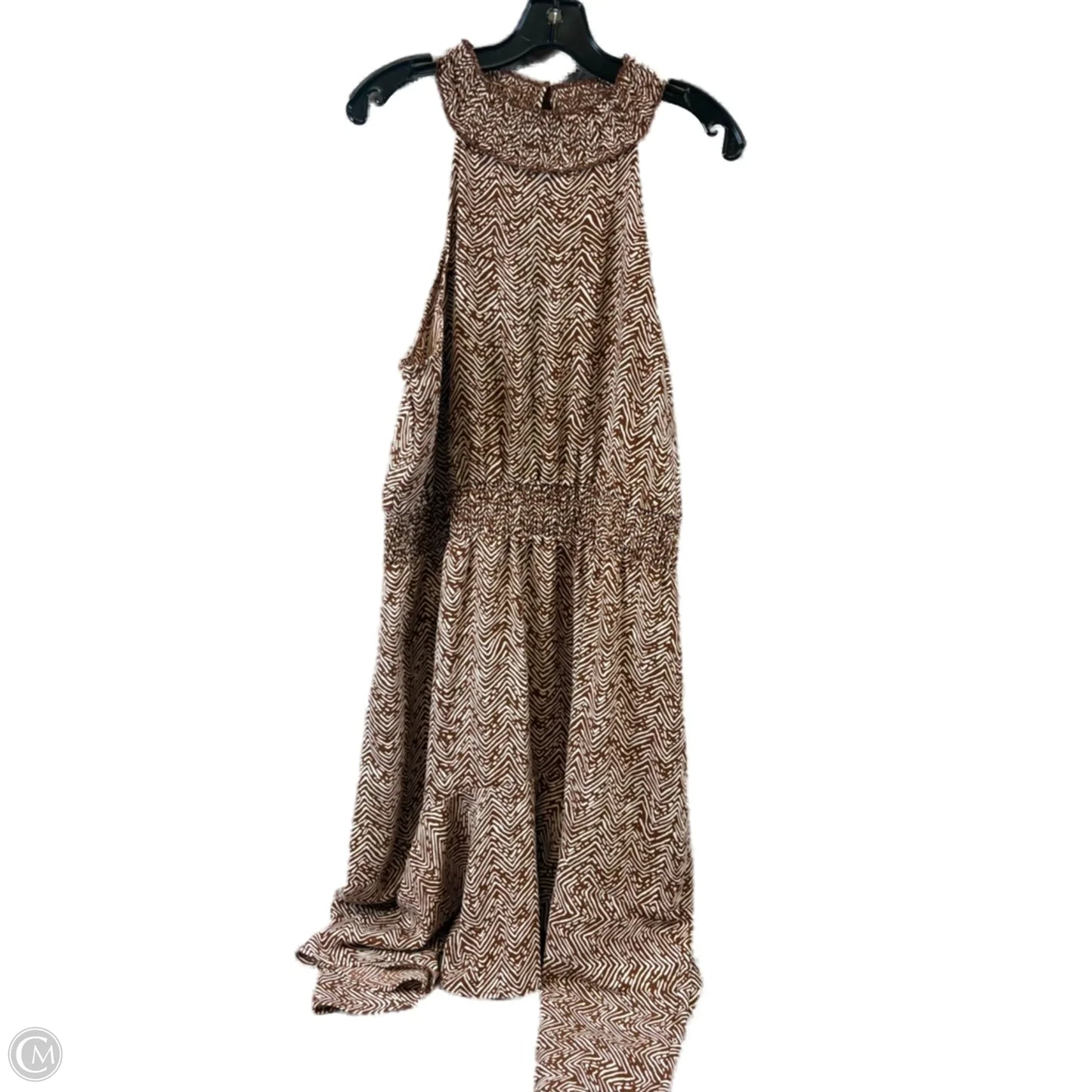 Dress Casual Midi By Maurices In Brown & Cream, Size: Xl