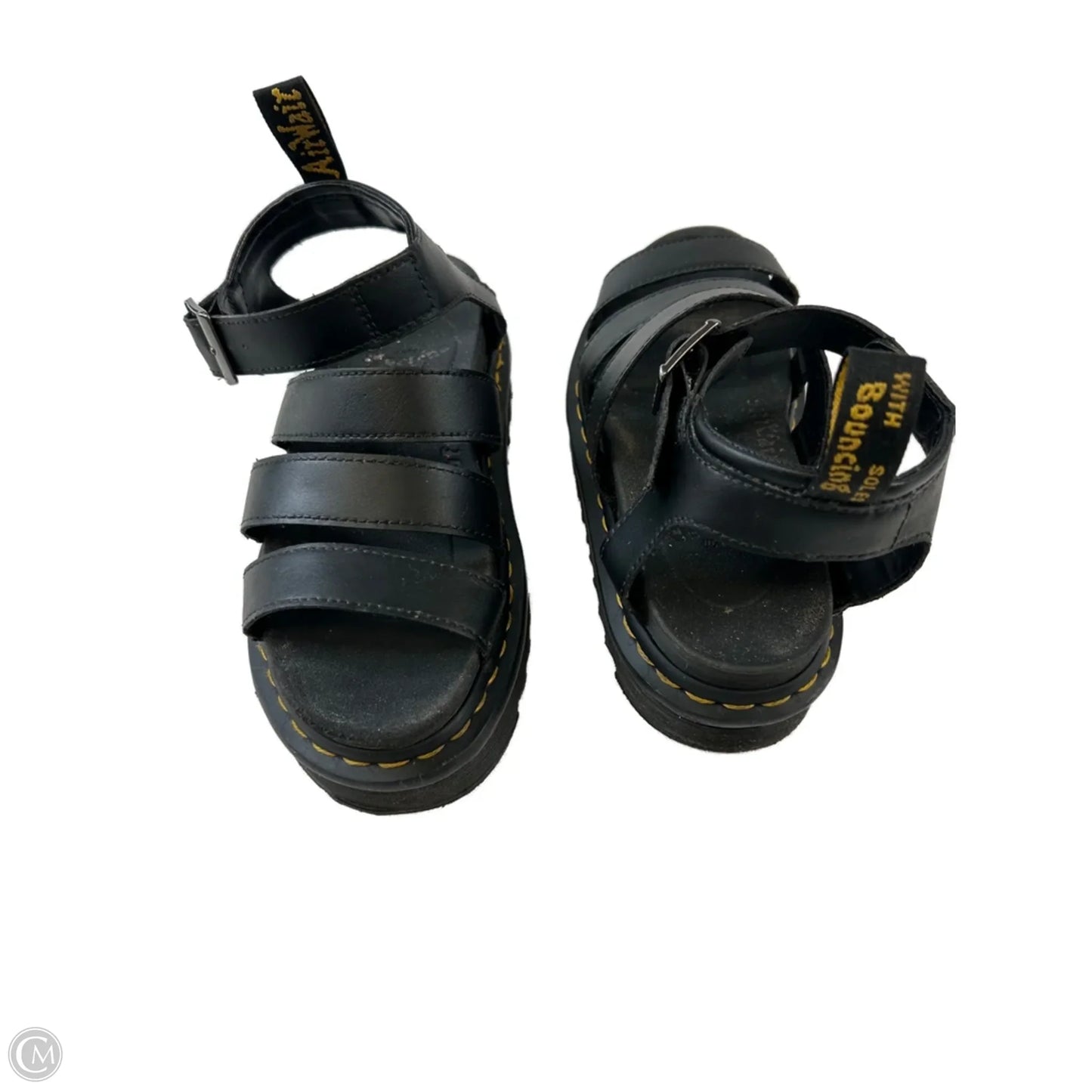 Sandals Heels Platform By Dr Martens In Black, Size: 6