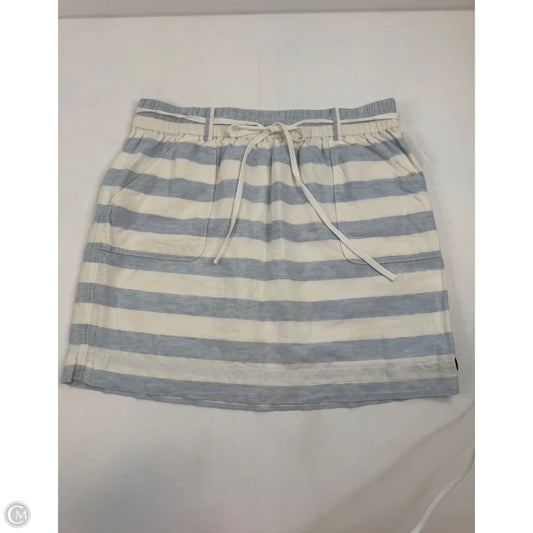 Skirt Midi By Loft In Blue & White, Size: 12