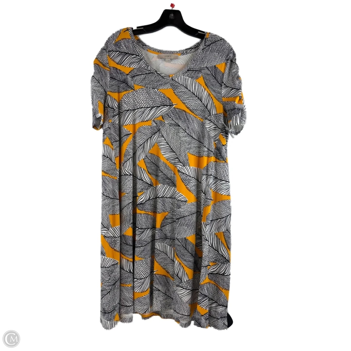 Dress Casual Midi By Loft In Black & White, Size: L