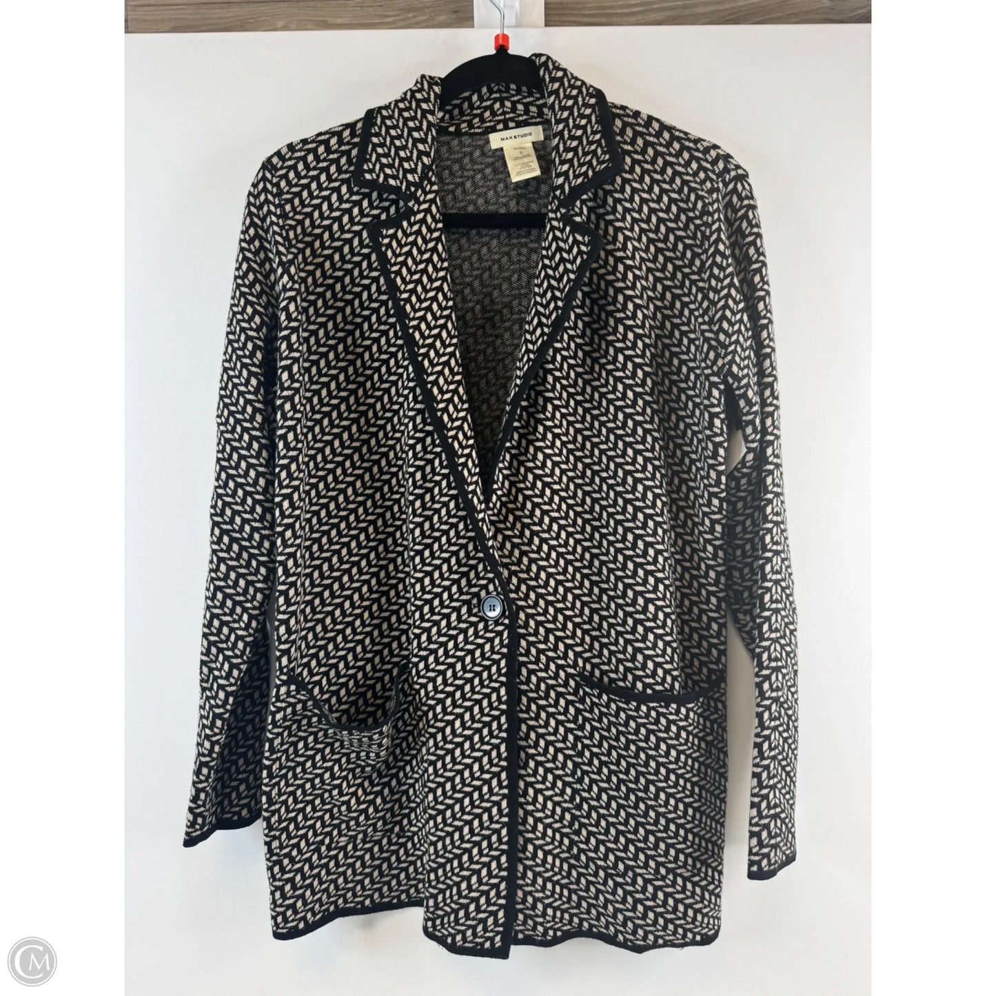 Blazer By Max Studio In Black & White, Size: S