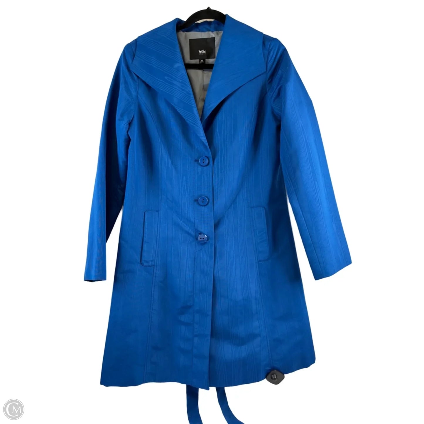 Coat Trench Coat By Mossimo In Blue, Size: M