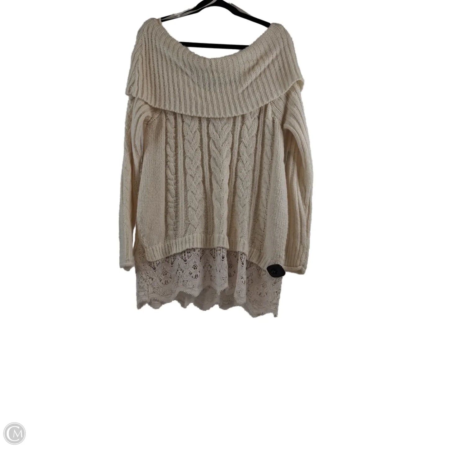 Sweater By Knox Rose In Cream, Size: Xxl