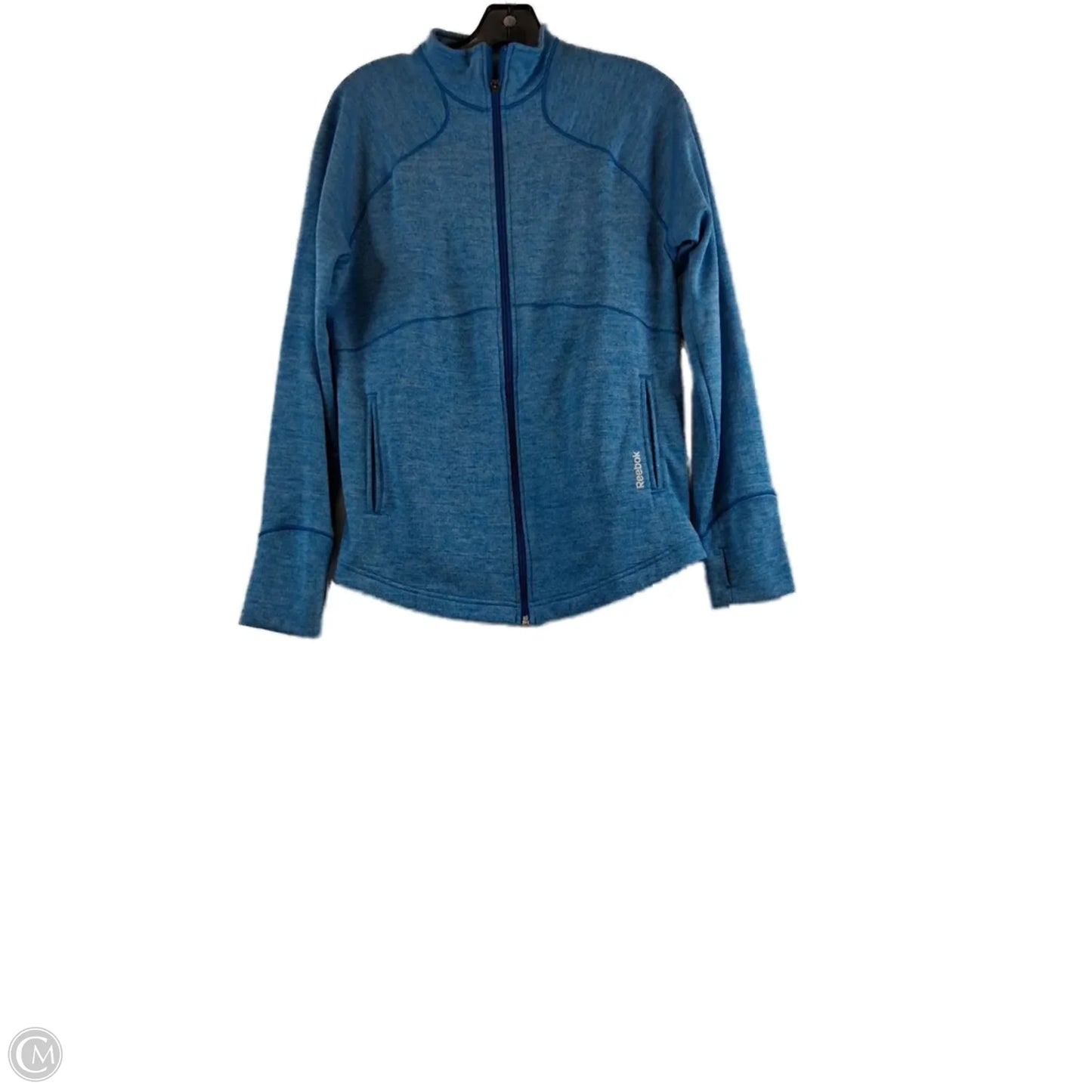 Athletic Jacket By Reebok In Blue, Size: M