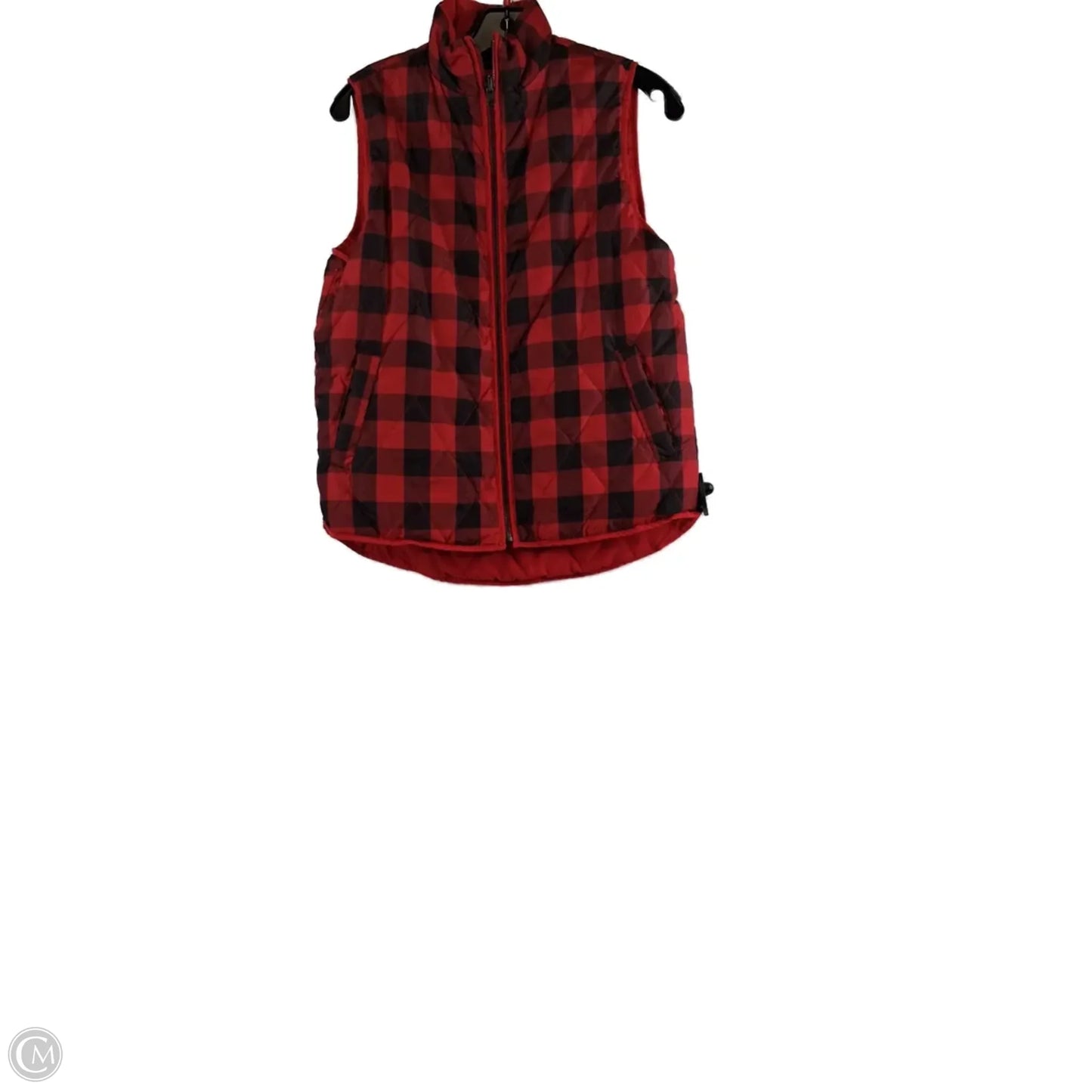 Vest Puffer & Quilted By Clothes Mentor In Black & Red, Size: M