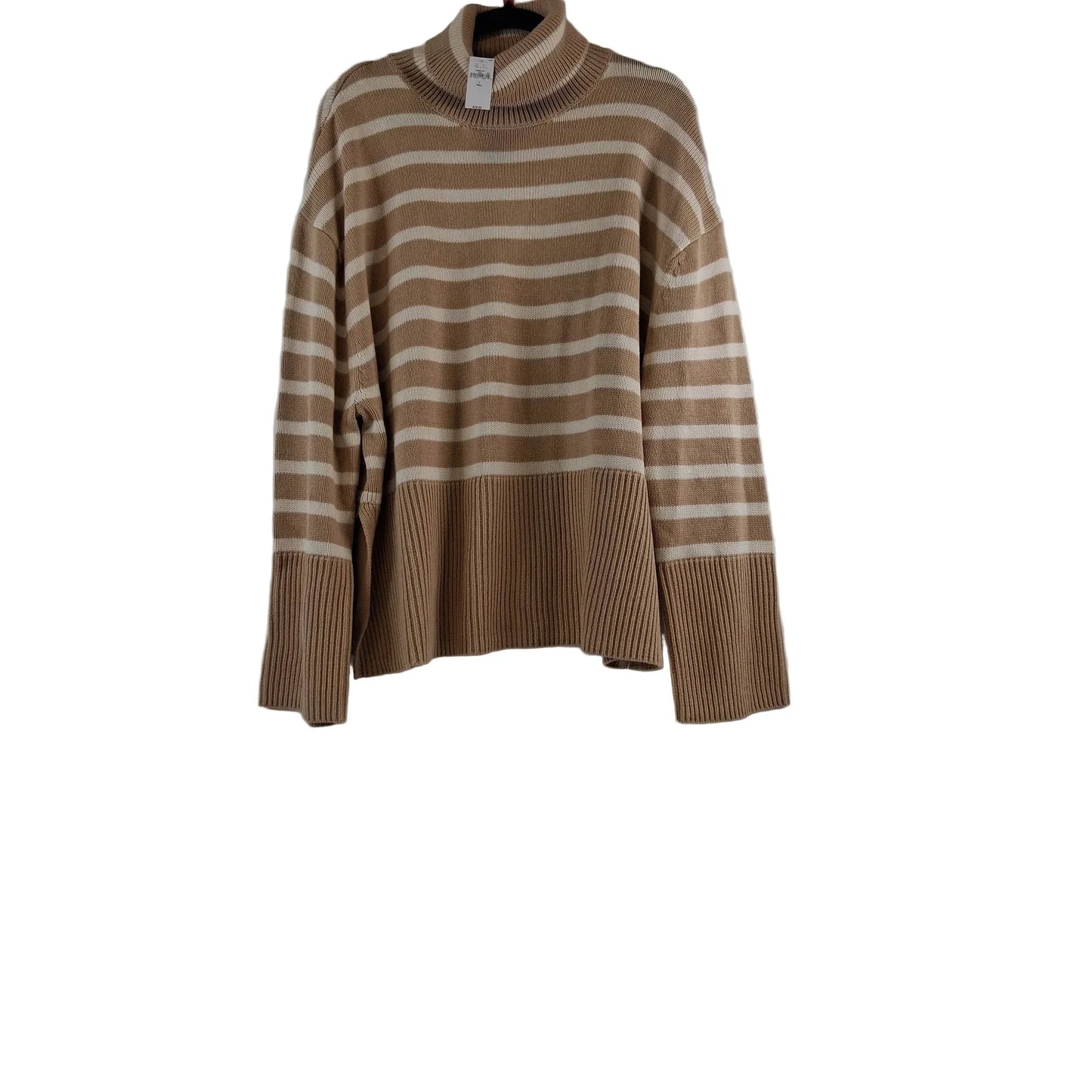 Sweater By Gap In Tan & White, Size: L