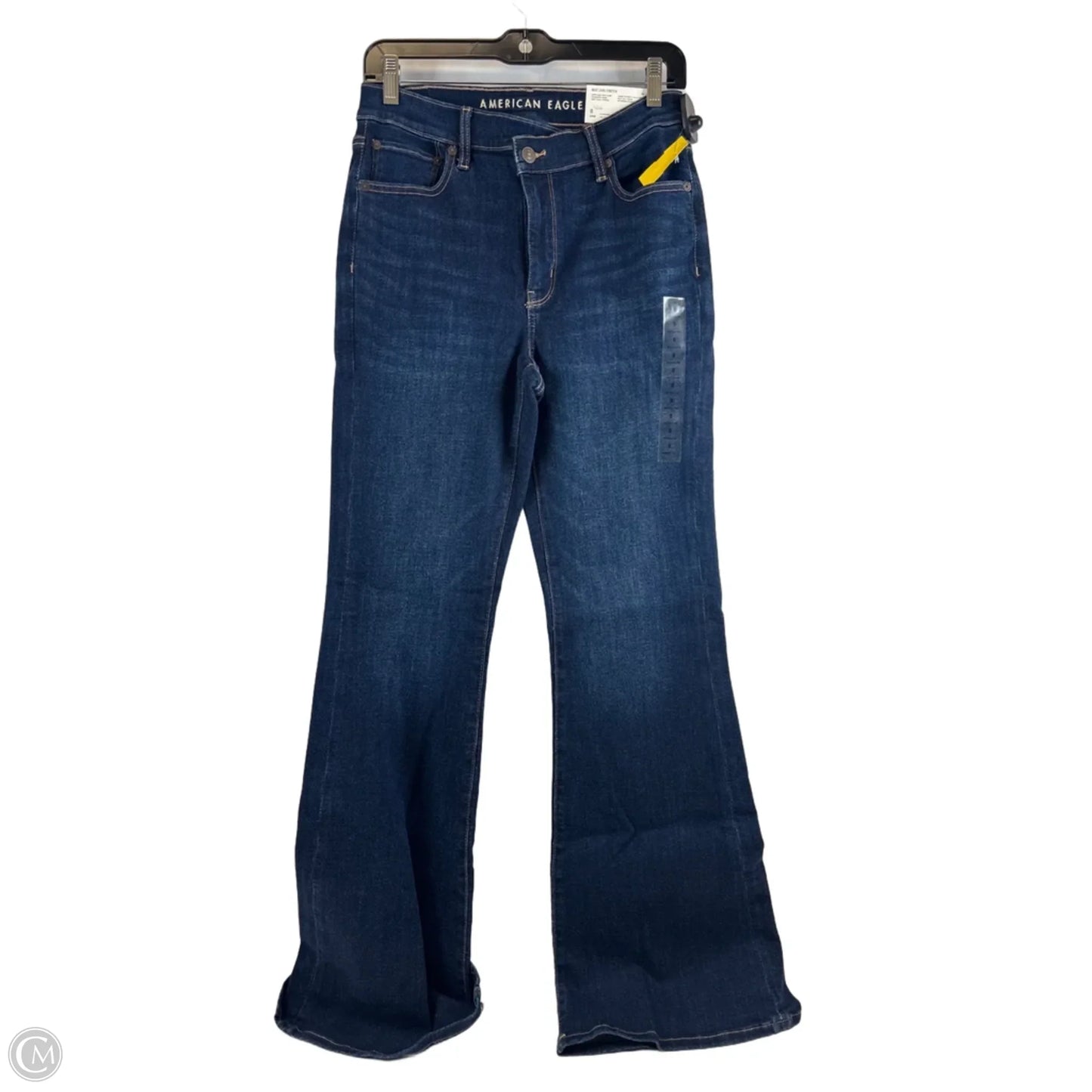 Jeans Flared By American Eagle In Blue Denim, Size: 8