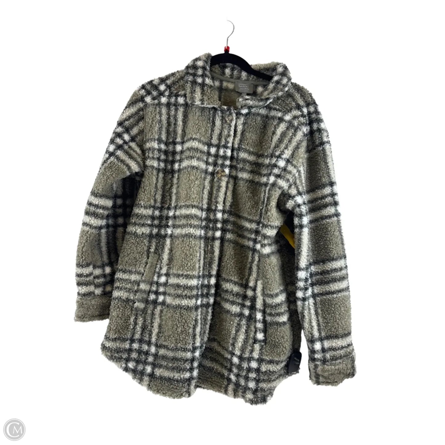 Jacket Shirt By Clothes Mentor In Green & Grey, Size: L