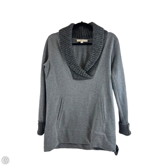 Sweatshirt Collar By Loft In Grey, Size: S