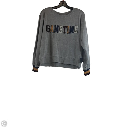 Sweatshirt Crewneck By Lou And Grey In Grey & Yellow, Size: Xs