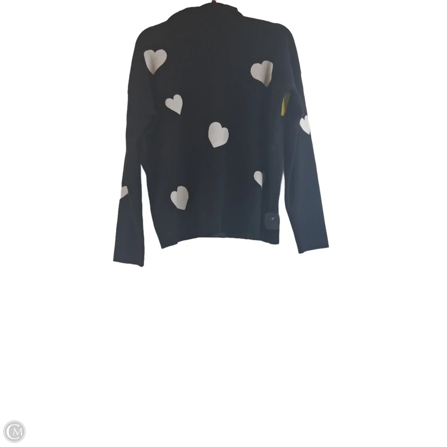 Sweater By Nicole By Nicole Miller In Black & White, Size: L