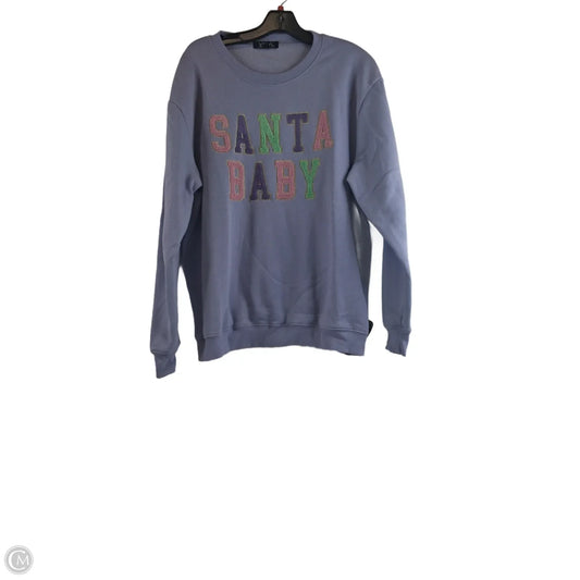 Sweatshirt Crewneck By Clothes Mentor In Purple, Size: L