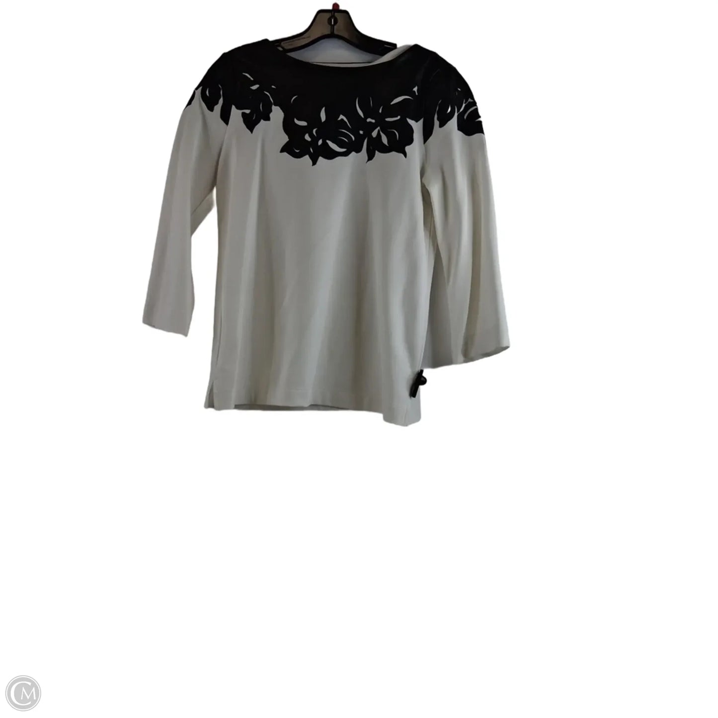 Top Long Sleeve By Chicos In Black & Brown, Size: S