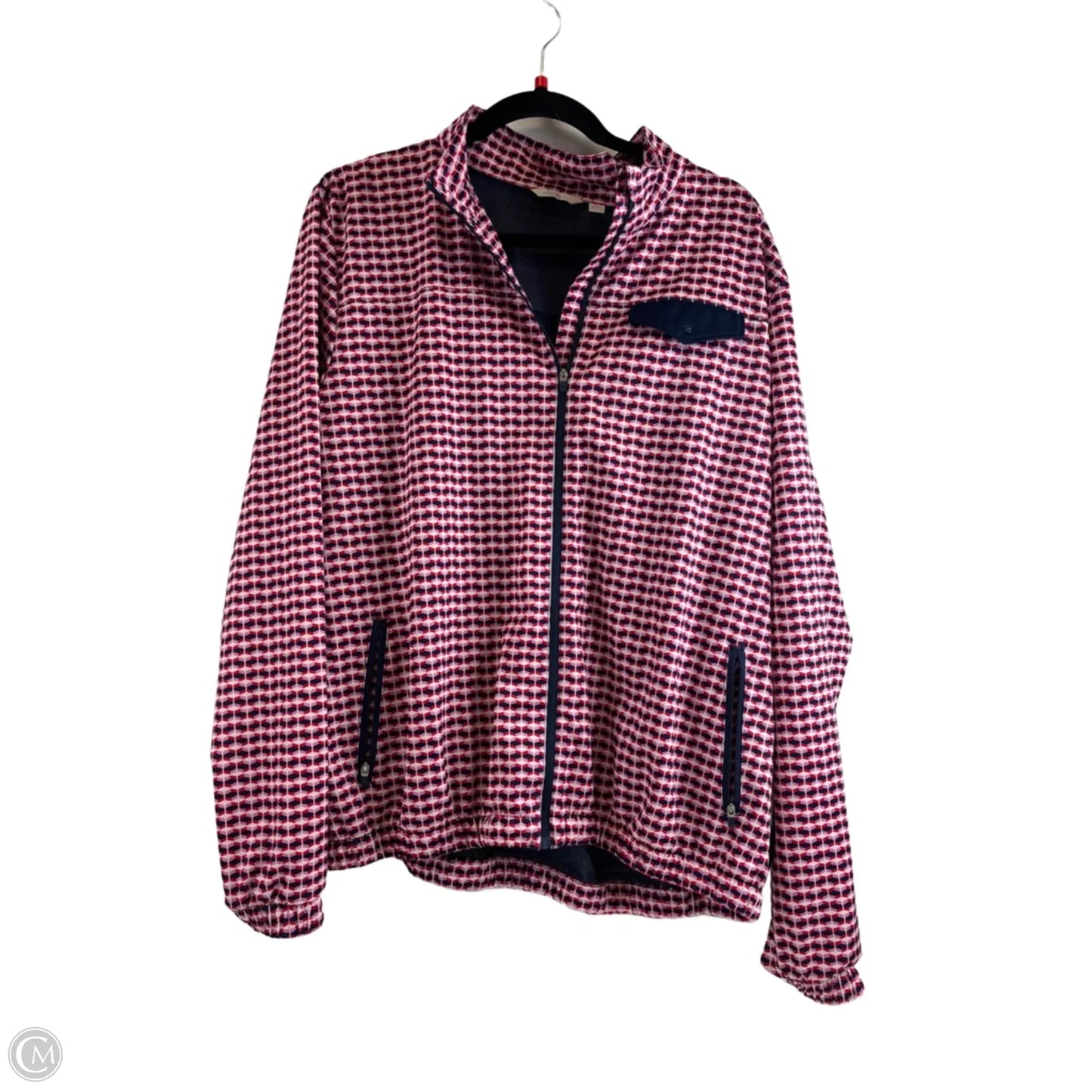 Athletic Jacket By Lady Hagen In Blue & Red, Size: Xxl