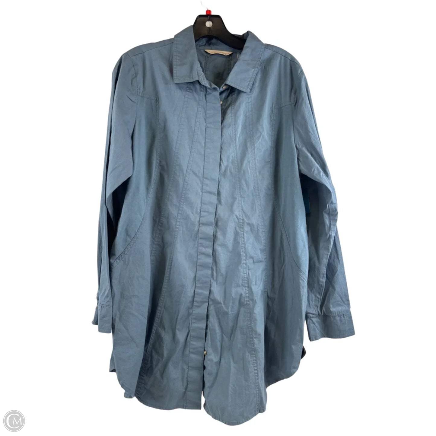 Top Long Sleeve By Soft Surroundings In Teal, Size: L
