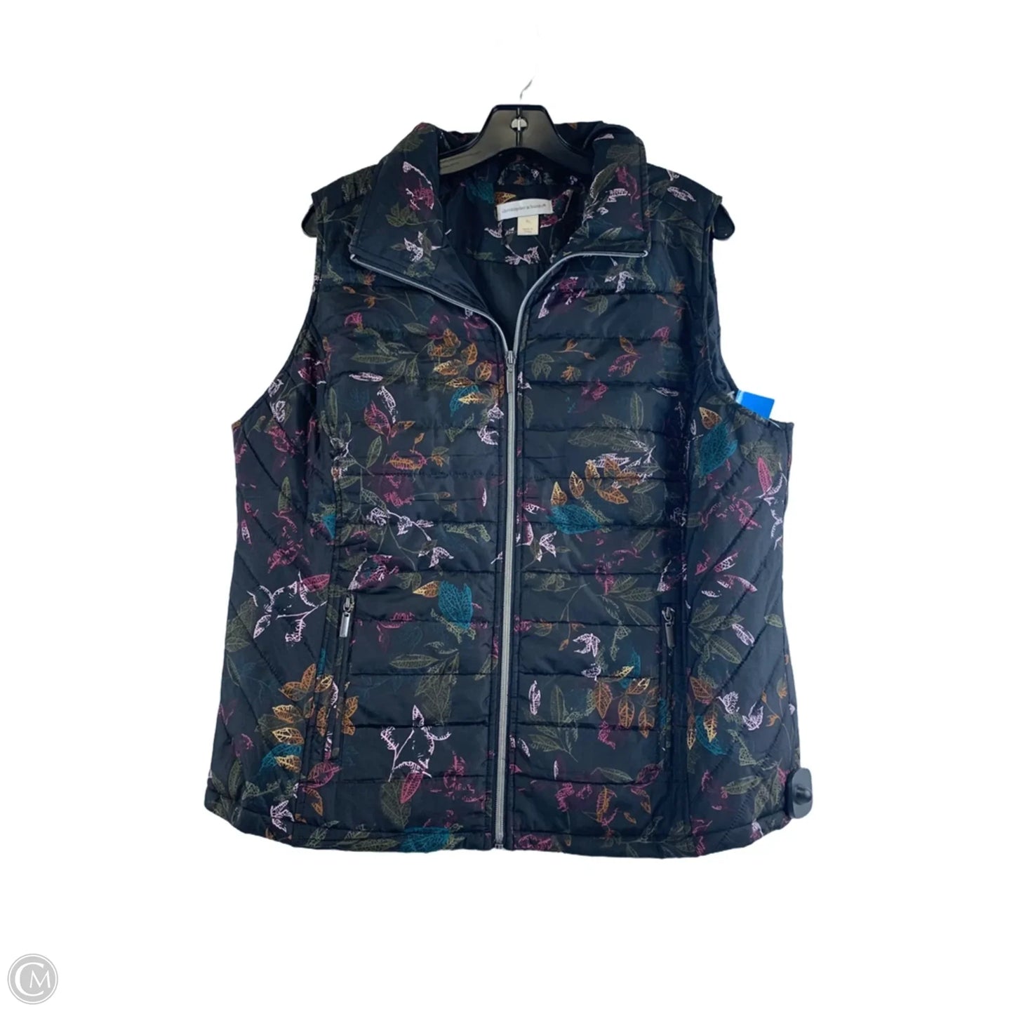 Vest Puffer & Quilted By Christopher And Banks In Brown & Green, Size: Xl