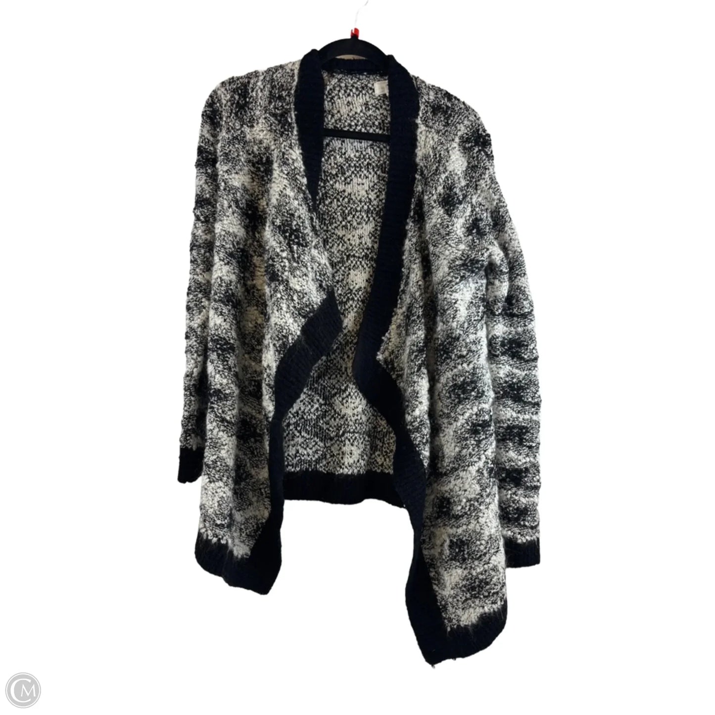 Sweater Cardigan By Lou And Grey In Black & White, Size: Xs