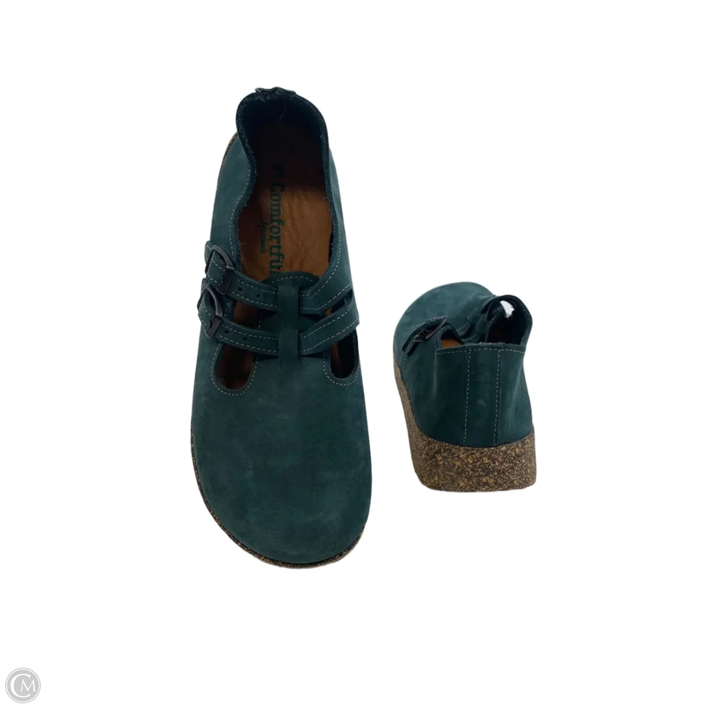 Shoes Flats By Clothes Mentor In Teal, Size: 10