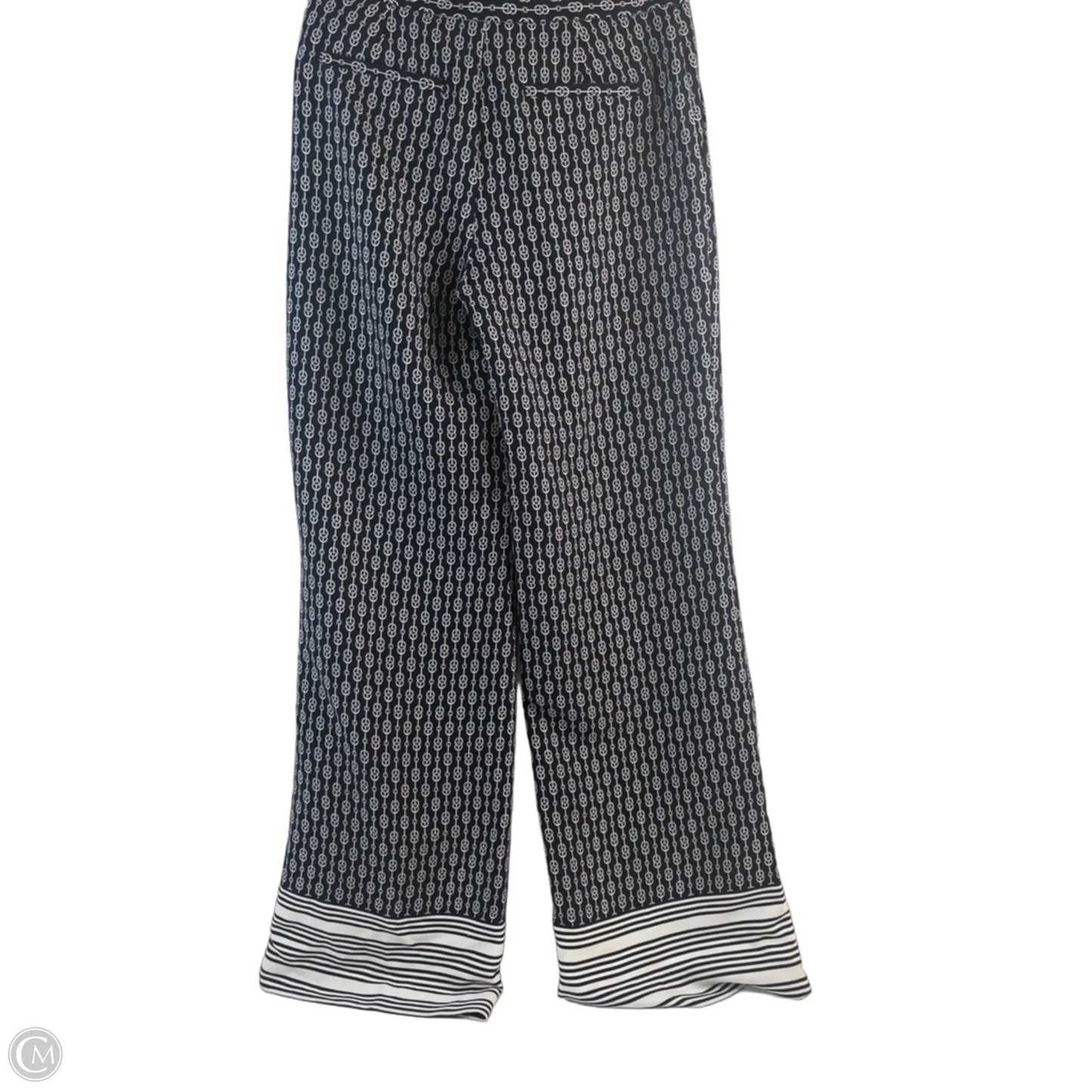 Pants Wide Leg By Ann Taylor In Blue & White, Size: 0