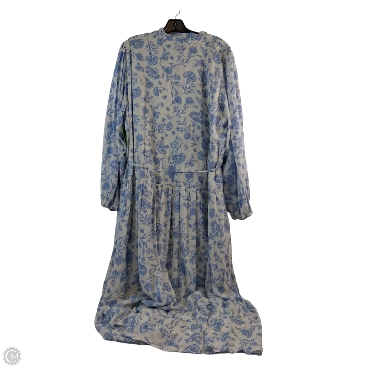 Dress Casual Maxi By Clothes Mentor In Blue & White, Size: Xxl
