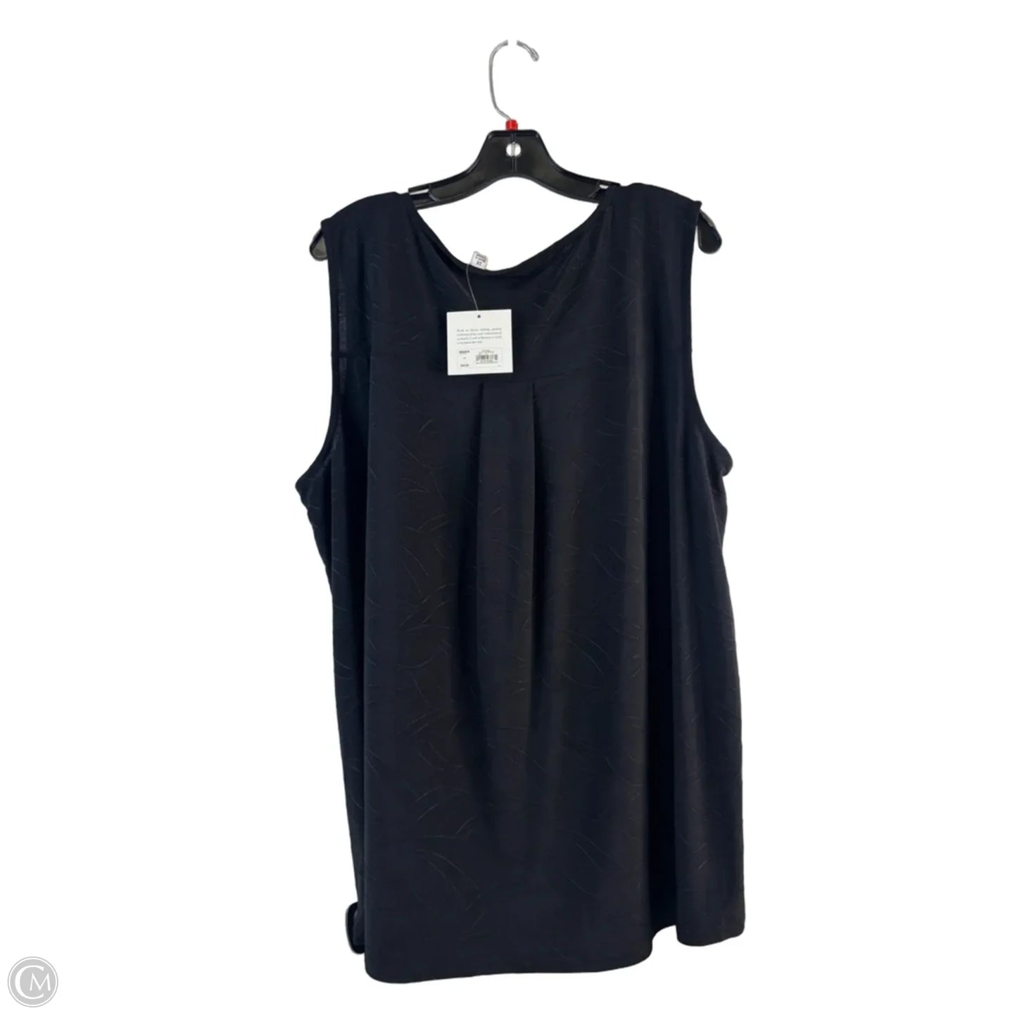 Top Sleeveless By Croft And Barrow In Black, Size: 2x