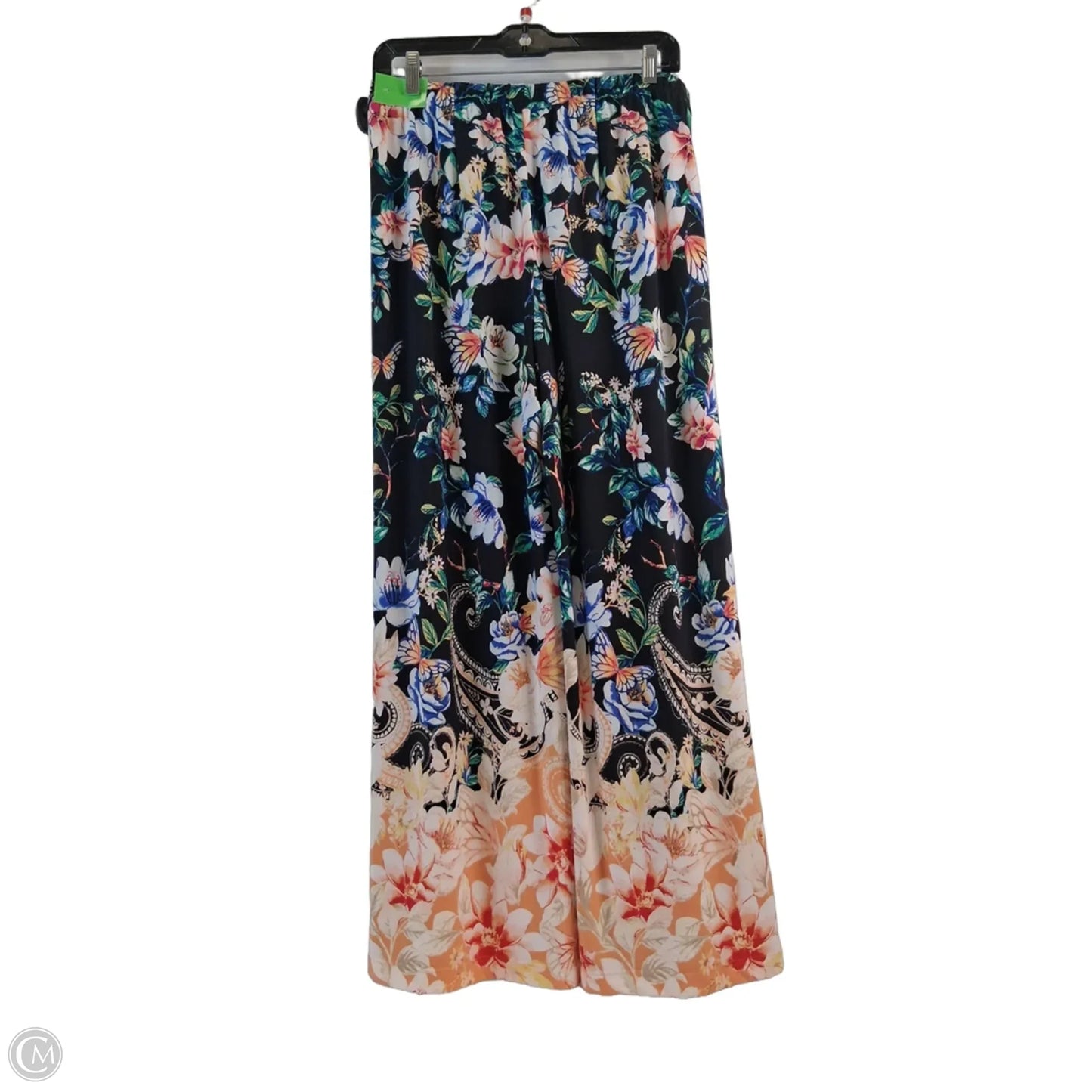 Pants Wide Leg By Chicos In Black & Orange, Size: 8p