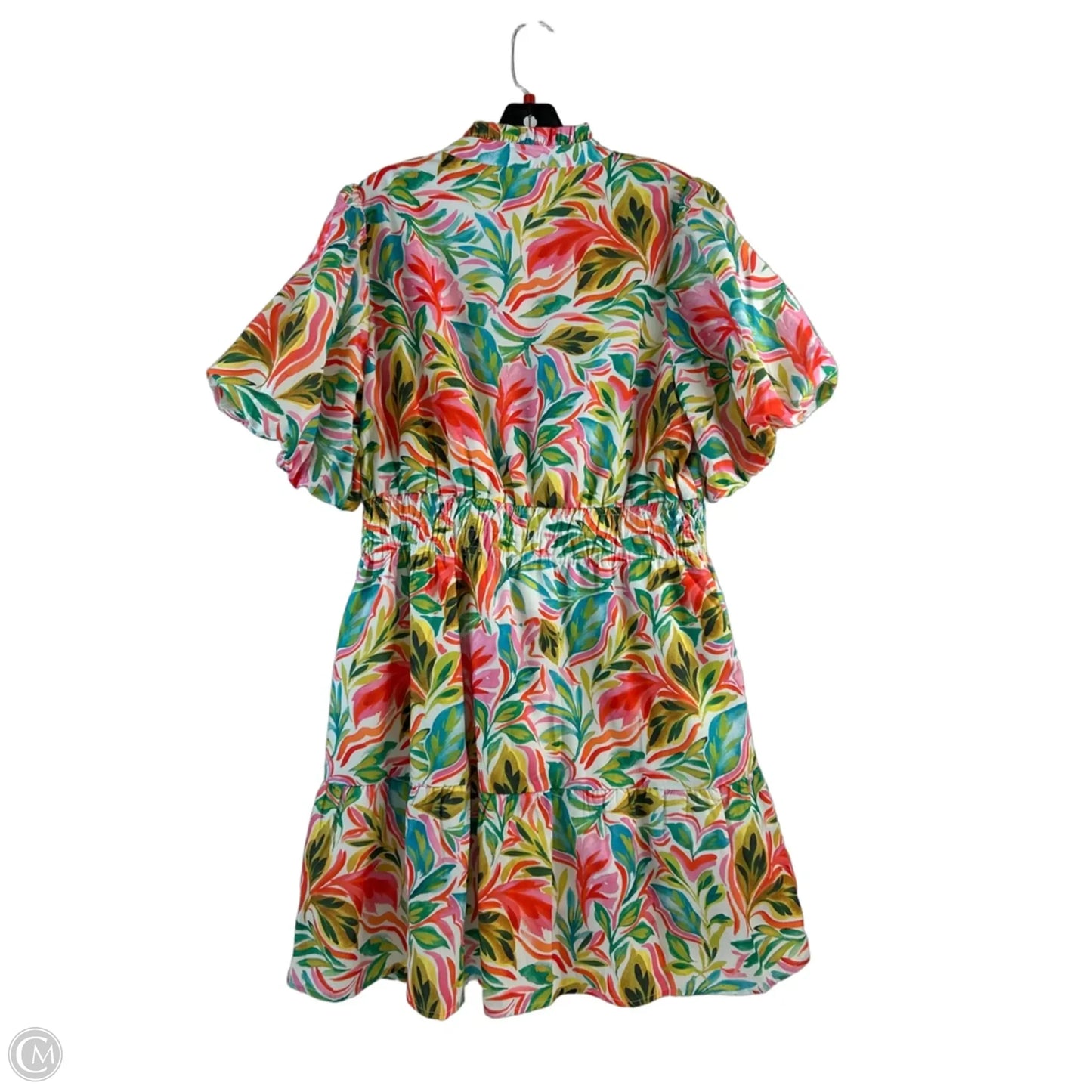 Dress Casual Midi By Thml In Green & Pink, Size: Xl