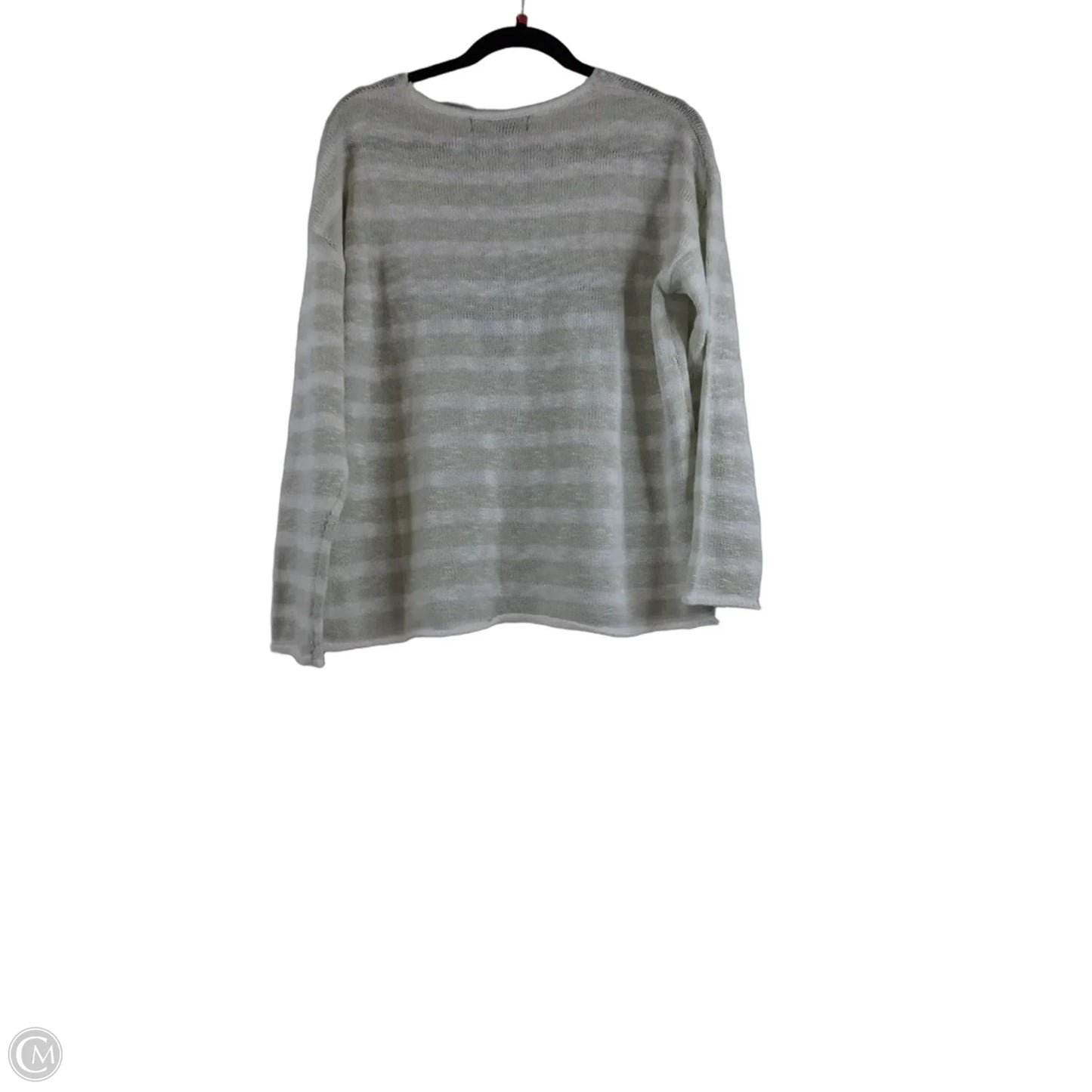 Top Long Sleeve By Simply Southern In Green & White, Size: S
