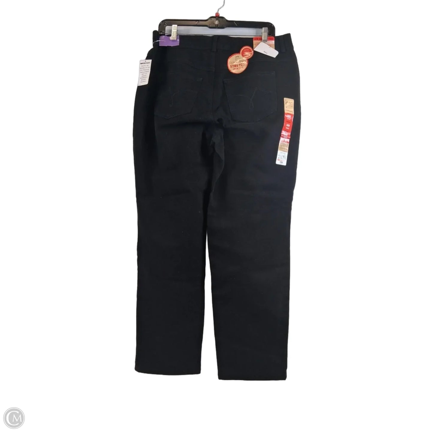Jeans Straight By Clothes Mentor In Black Denim, Size: 16