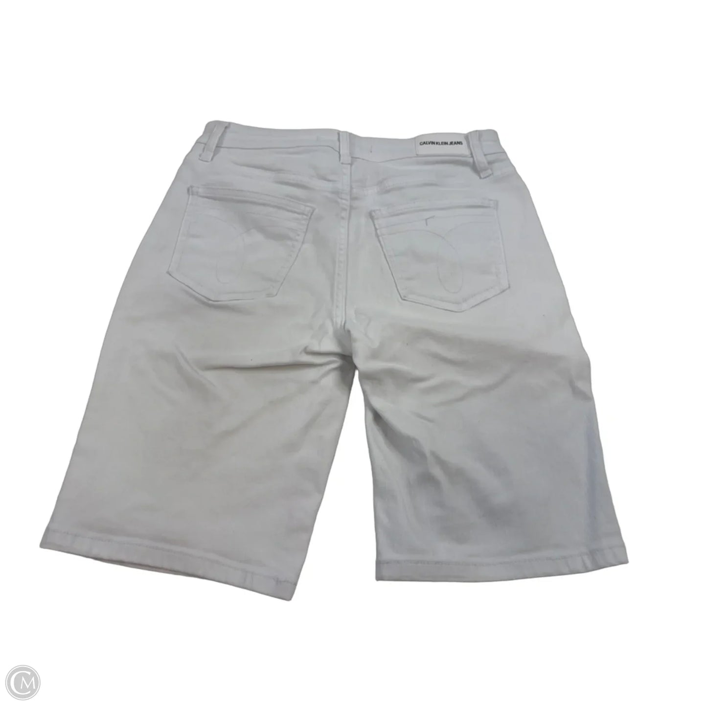 Shorts By Calvin Klein In White Denim, Size: 4
