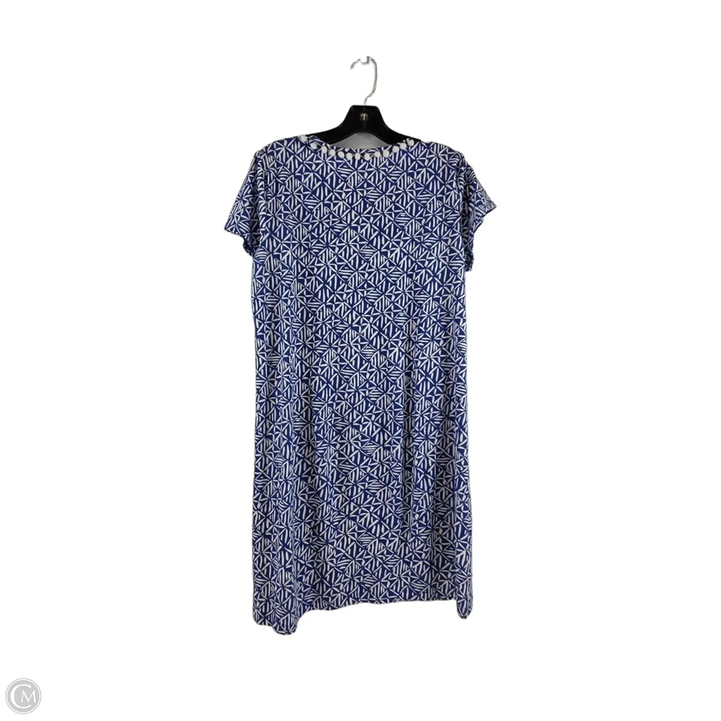 Dress Designer By Lilly Pulitzer In Blue & White, Size: L