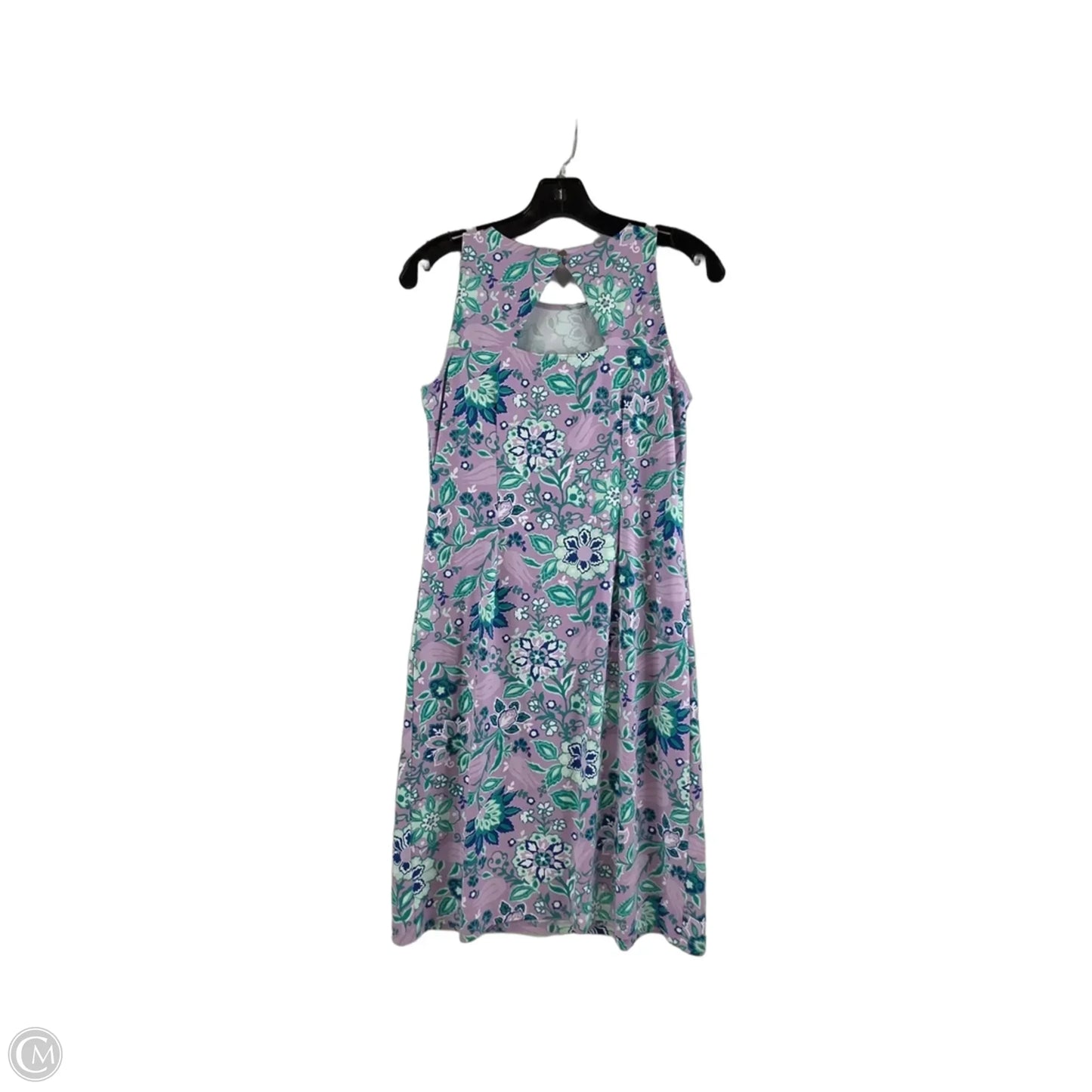 Dress Casual Midi By Talbots In Green & Purple, Size: Sp
