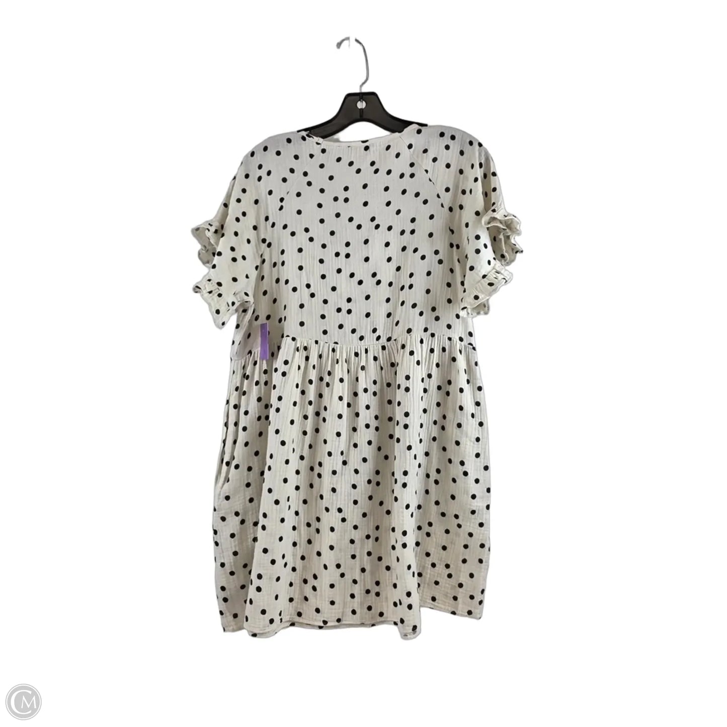 Dress Casual Midi By Madewell In Black & Cream, Size: M
