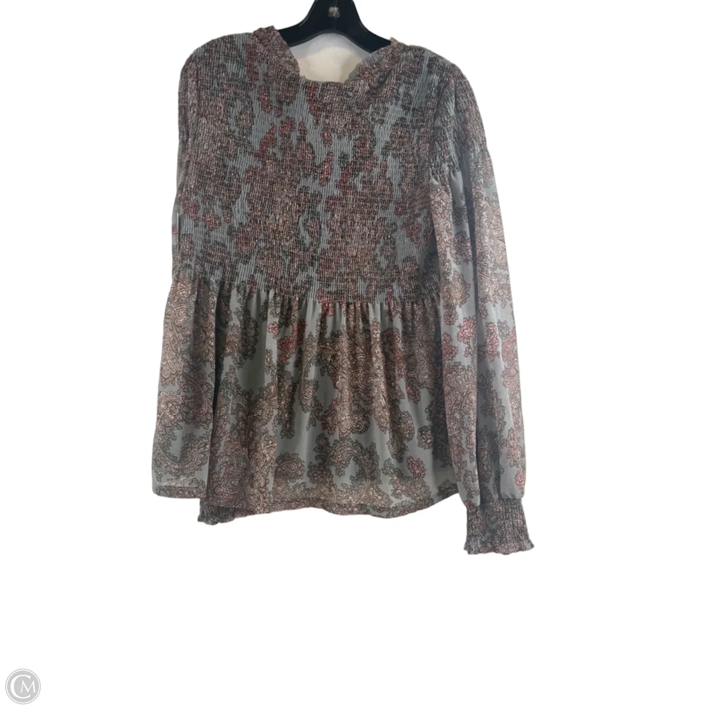 Top Long Sleeve By Akemi And Kin In Blue & Pink, Size: Xs