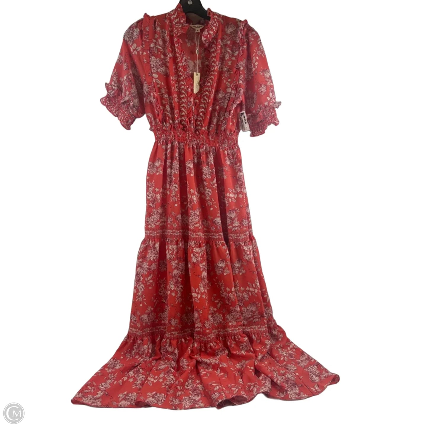 Dress Casual Maxi By Max Studio In Orange & White, Size: M