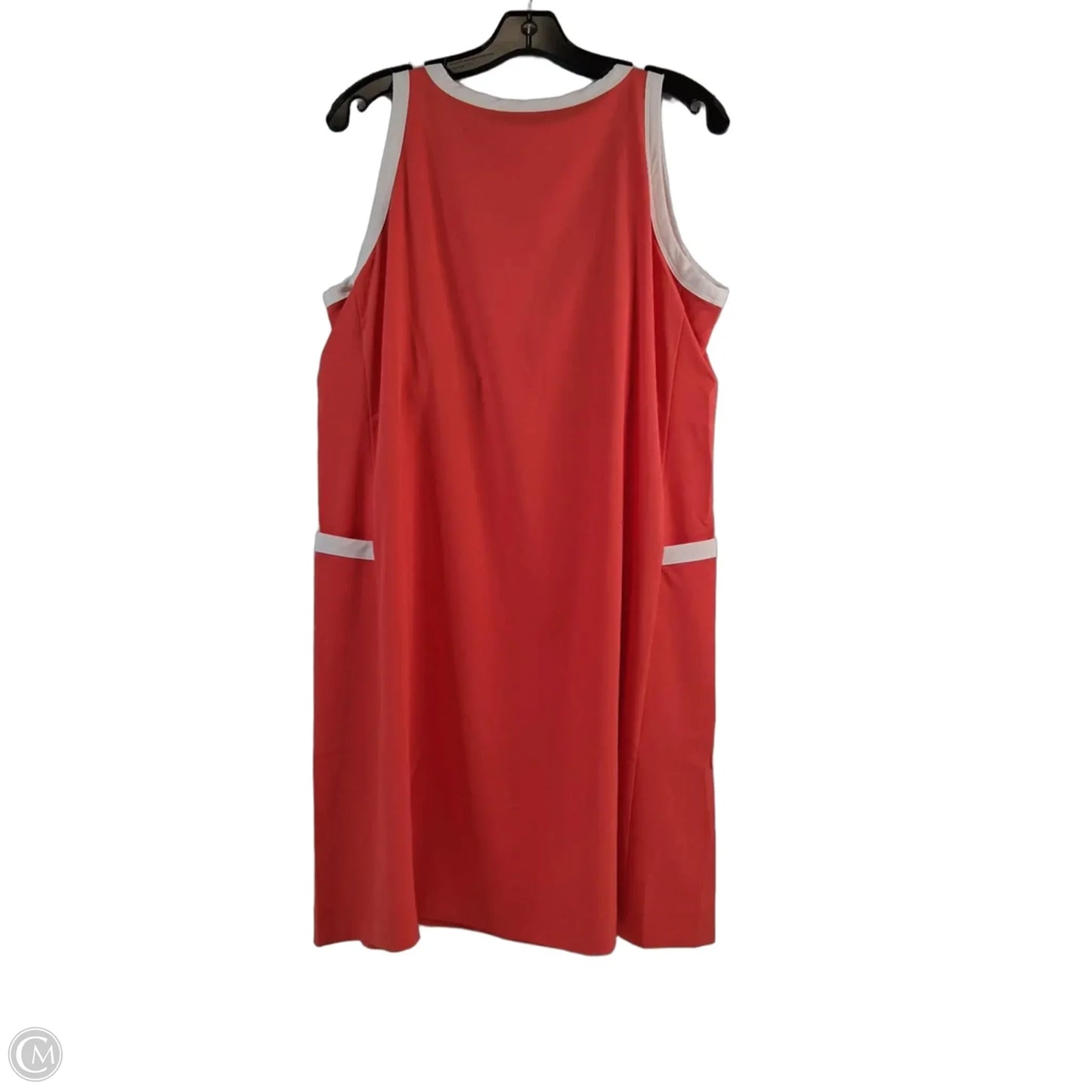 Athletic Dress By Lou And Grey In Orange & White, Size: L