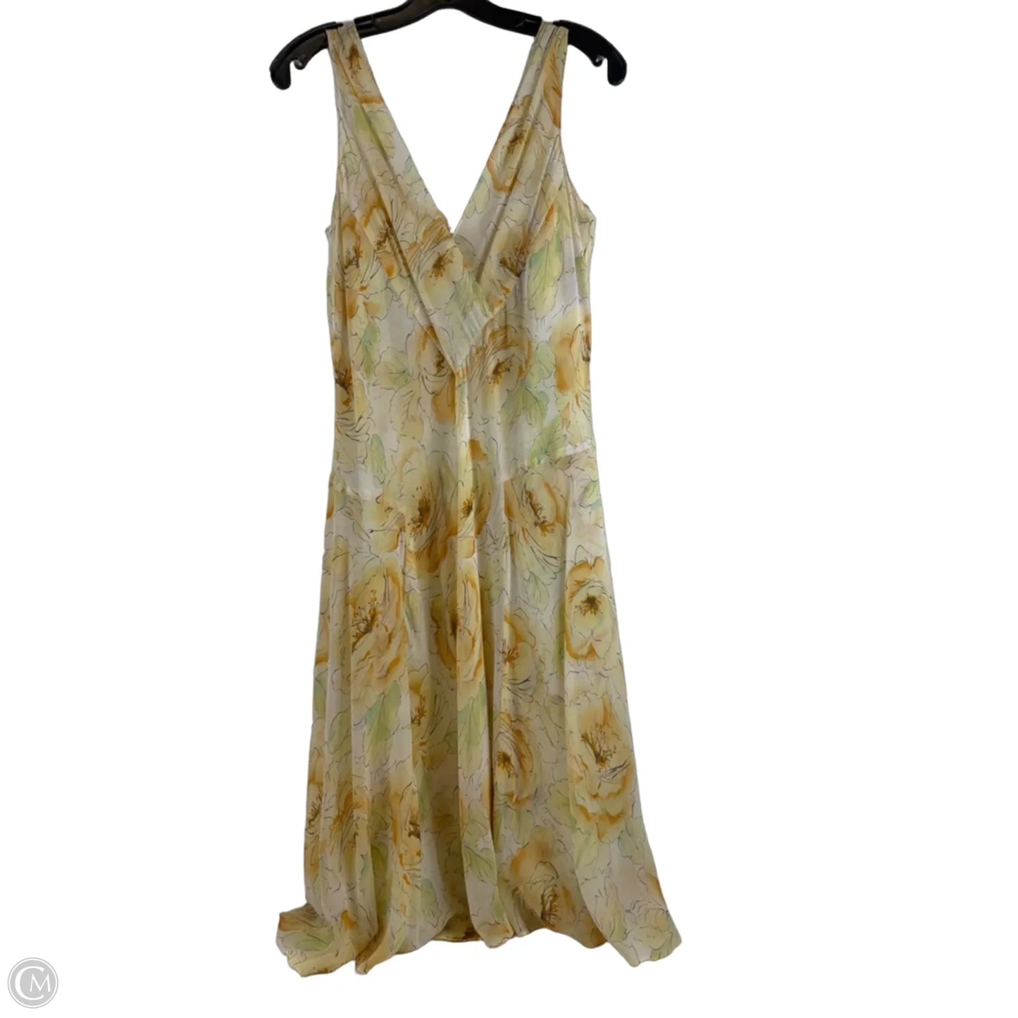 Dress Casual Midi By Loft In Yellow, Size: L