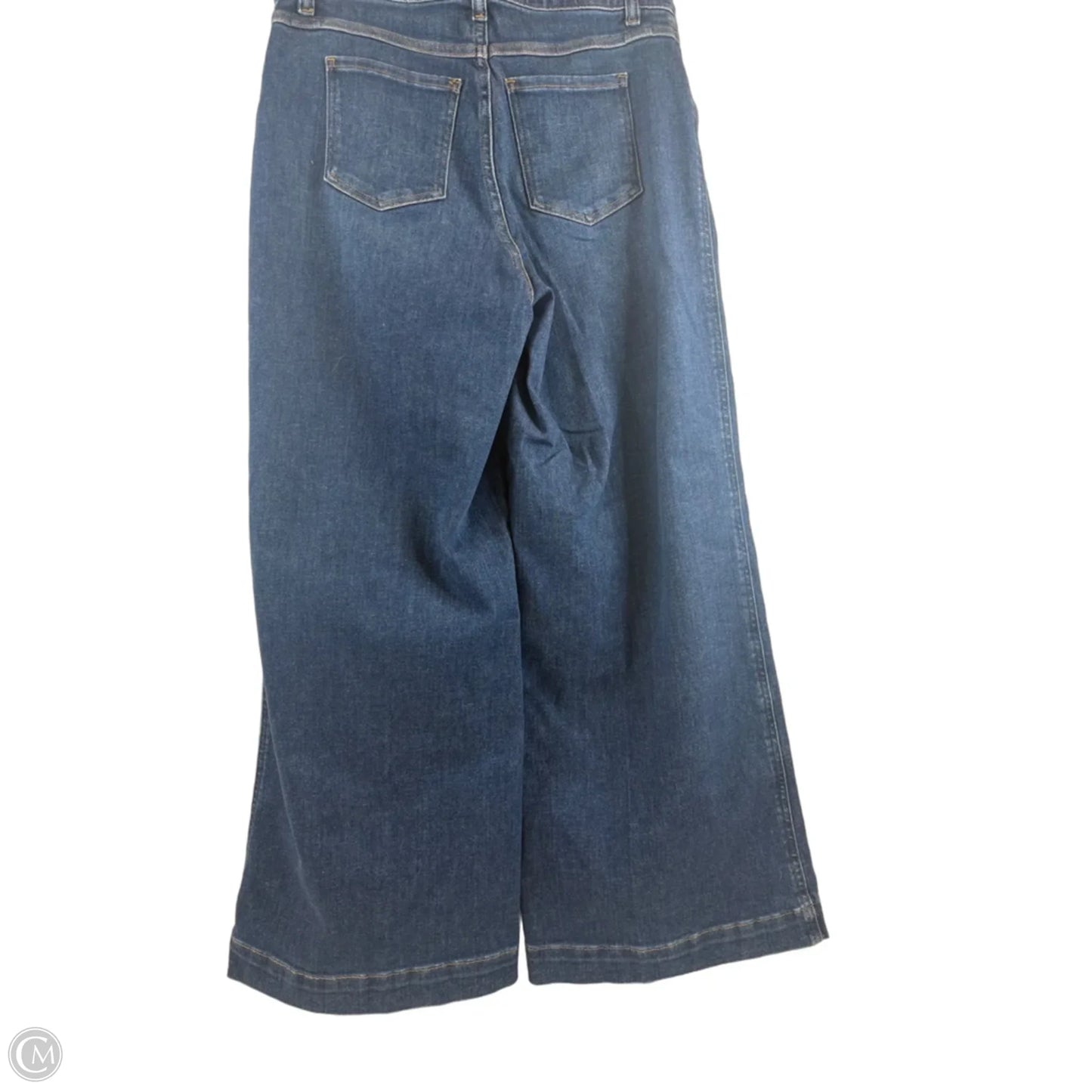 Jeans Wide Leg By Spanx In Blue Denim, Size: 8