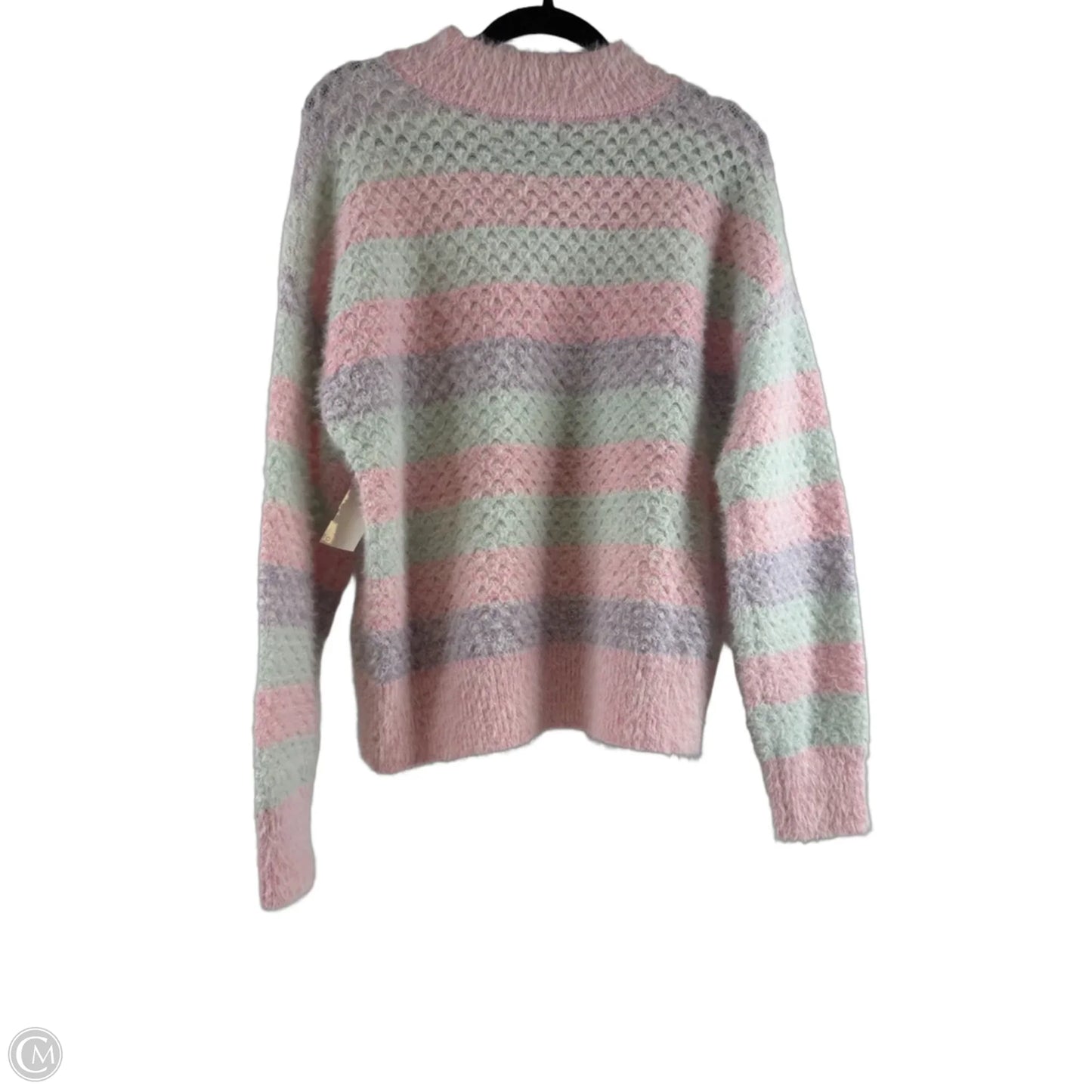 Sweater By Clothes Mentor In Green & Pink, Size: Xl